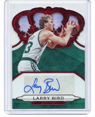 Larry Bird 2018 - 19 Crown Royale Autograph On - Card Auto Red 35/40