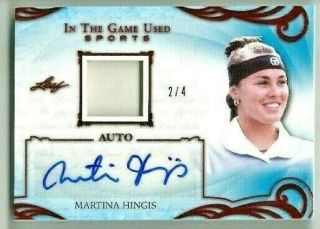 2019 Leaf In The Game Martina Hingis Shirt Auto 2/4
