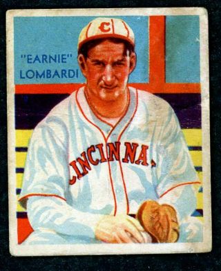 1934 - 36 Diamond Stars Baseball Card - 36 Ernie Lombardi - Good