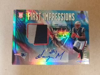 2018 Illusions Sony Michel Patriots 12/100 Auto 2 Color Patch First Impressions