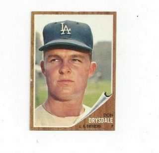 Don Drysdale 1962 Topps 340 Los Angeles Dodgers Hof