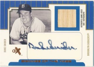 2004 E - X Signings Of The Times Hof Year Ds Duke Snider Bat Auto 50/80 Dodgers