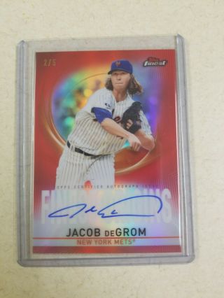 Jacob Degrom 2019 Topps Finest Origins Red Refractor Autograph Auto 2/5