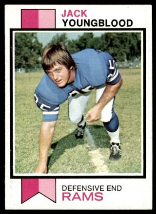 1973 Topps 343 Jack Youngblood Rc Rams Nm - Mt 75