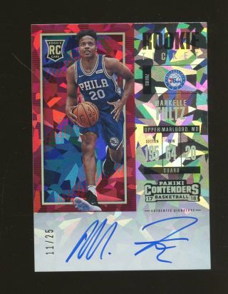 2017 - 18 Contenders Cracked Ice Rookie Ticket Markelle Fultz 76ers Rc Auto 11/25