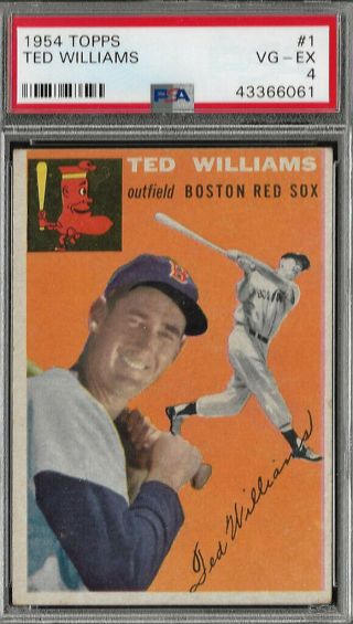 1954 Topps 1 Ted Williams Psa 4 Vg - Ex