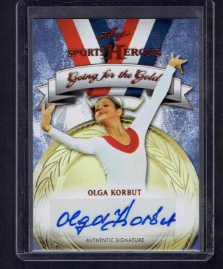 2013 Leaf Sports Heroes Olga Korbut Autograph Auto Card