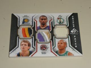 2009 - 10 Ud Sp Game Triple Patch Mike Dunleavy Quincy Douby Ray Allen 12/60