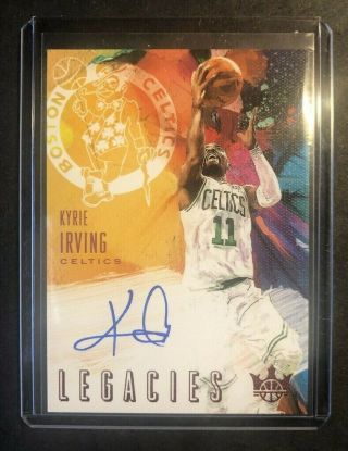 Kyrie Irving 2018 - 19 Court Kings Legacies On Card Autograph Ruby 15/35