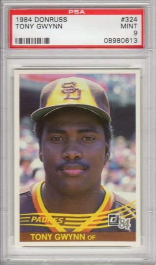 1984 Donruss 324 Tony Gwynn Psa 9 Padres