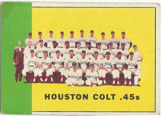 1962 Topps Houston Colt.  45s Color Registration Error Card 312