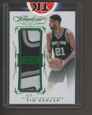 2014 - 15 Flawless Emerald Tim Duncan Spurs Dual Game Patch 5/5