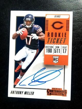 2018 Contenders Autograph Anthony Miller Rc Auto Bears