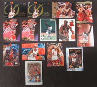 (14) 1994 - 2003 Upper Deck/fleer/ Michael Jordan Inserts Bulls Hof L2234