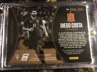 2016 - 17 Black Gold Soccer Memorabilia Aitographs Diego Costa 1/1 2