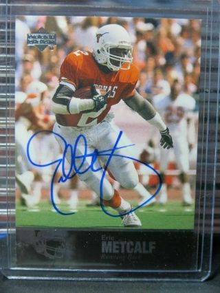 2011 Ud College Football Legends Eric Metcalf Auto Autograph Klu
