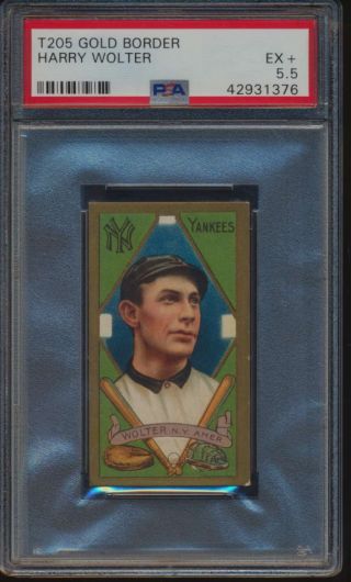 1911 T205 185 Harry Wolter Psa 5.  5 Ex,  52024