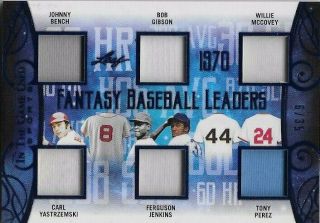 2019 Leaf Itg Game Jersey Patch Bench Gibson Mccovey Jenkins Perez 6/35