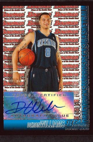 Deron Williams 2005 - 06 Bowman Draft Picks Prospects Auto Rookie Card 159 Nets
