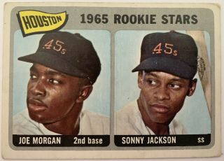 1965 Topps 16 Rookie Stars Joe Morgan,  Sonny Jackson Houston Colts Rc Rookie Hof