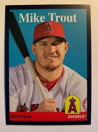 2019 Topps Archives Mike Trout - Angels Purple Parallel Purple Border 093175