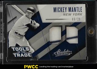2017 Absolute Memorabilia Tools Of The Trade Mickey Mantle Patch /25 (pwcc)