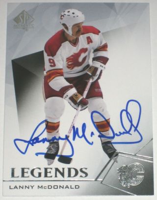 Lanny Mcdonald Signed 15 - 16 Upper Deck Spa Calgary Flames Card Autograph Auto