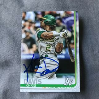 Khris Davis Signed Autographed 2019 Topps Series One 1 Oakland A 