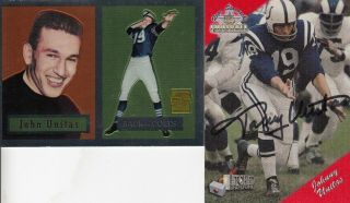 Johnny Unitas 2000 Topps Baltimore Colts Hof Sb Champion Mvp Qb Card With Extra