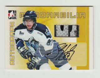 2005 - 06 In The Game Autograph Memorabilia,  Cam - 04,  Sidney Crosby Rookie.