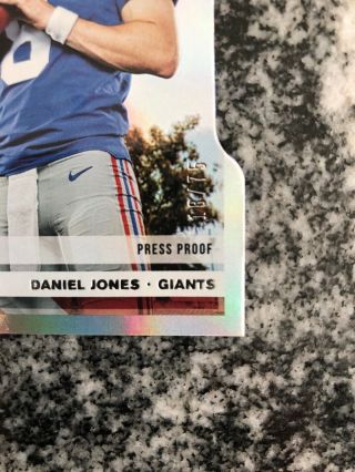 2019 Donruss Daniel Jones NY Giants Rated Rookie Die - Cut 18/75 2