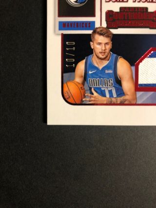 Luka Doncic Trae Young Rookie Ticket Dual Swatches Prime Red 10/10=1/1 Last One 5