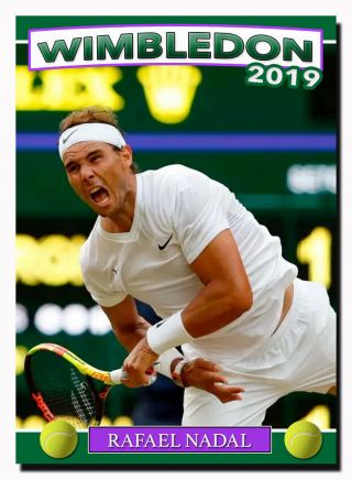 Rafael Nadal Wimbledon 2019 Tennis Card Collector 