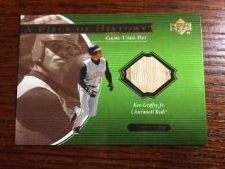2001 Upper Deck A Piece Of History Ken Griffey Jr Game Bat
