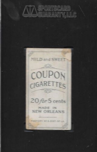 T213 COUPON GEORGE MCQUILLAN PITTSBURGH 1914 CARD GRADED SGC 1.  5 FAIR T206 IMAGE 4