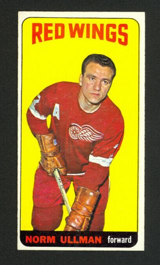 1964 - 65 Topps Norm Ullman 15 - Detroit Red Wings - Nm - Mt