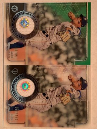 2 Alex Bregman 2019 Topps Tribute Game Patch 60/99 & 75/150 Cards Astros