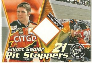 2000 Trackside Race Pit Board (pit Stoppers) Of Elliott Sadler 189/200
