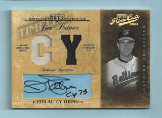 Jim Palmer 2004 Playoff Prime Cuts Timeline Jersey Inscribed Auto 1/22 Cy 73