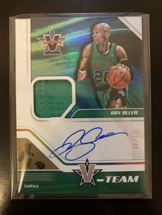 2018 - 19 Ray Allen Panini Chronicles Vanguard On Card Relic Auto 32/49 Celtics.