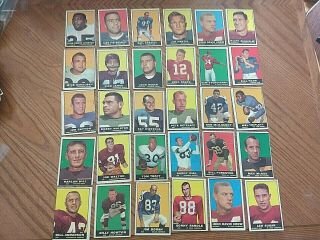 1961 Topps Football 30 Different Cards Mostly Vg - Ex
