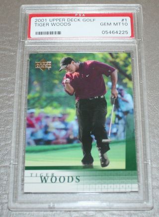 Tiger Woods 2001 Upper Deck Rookie Card 1 Psa Gem Mt 10 05464225