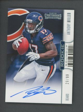 2018 Panini Contenders Rookie Roundup Anthony Miller Rc Auto 29/99 Bears
