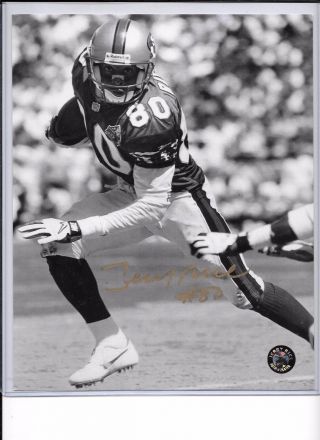Jerry Rice Auto Autograph 8 X 10 Photo Rice Authenticated Cert Sticker Only