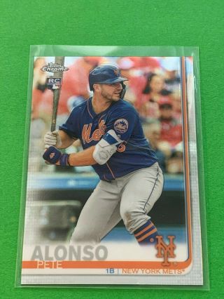 2019 Topps Chrome Pete Alonso Base Rookie Card Rc 204 York Mets Rookie