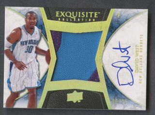 2008 - 09 Exquisite Limited Logos David West Auto 05/25 Patch Orleans Hornets