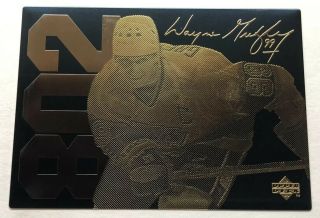 Wayne Gretzky 1994 Upper Deck 24kt Gold Commemorative 802 Goal Card Sp/3,  500 Hof