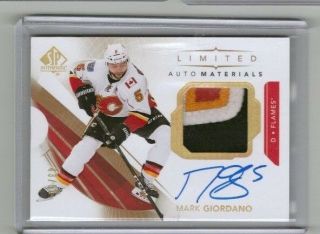 Mark Giordano 2017 - 18 Sp Authentic Jersey Patch Auto - Calgary Flames (43/50)