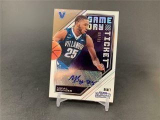 2018 - 19 Panini Contenders Draft Mikal Bridges Game Day Ticket Auto 69/99 Suns