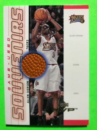 2000 - 01 Allen Iverson Upper Deck Mvp Game Souvenir Basketball Card